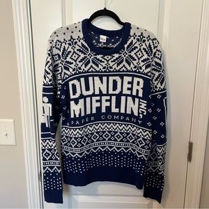NWOT Dunder Mifflin Inc The Office Christmas Sweater, Size Medium